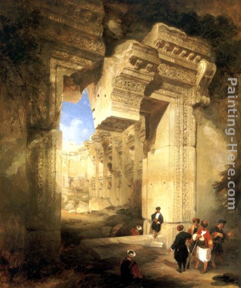 The Gateway of the Great Temple at Baalbec painting - David Roberts The Gateway of the Great Temple at Baalbec art painting